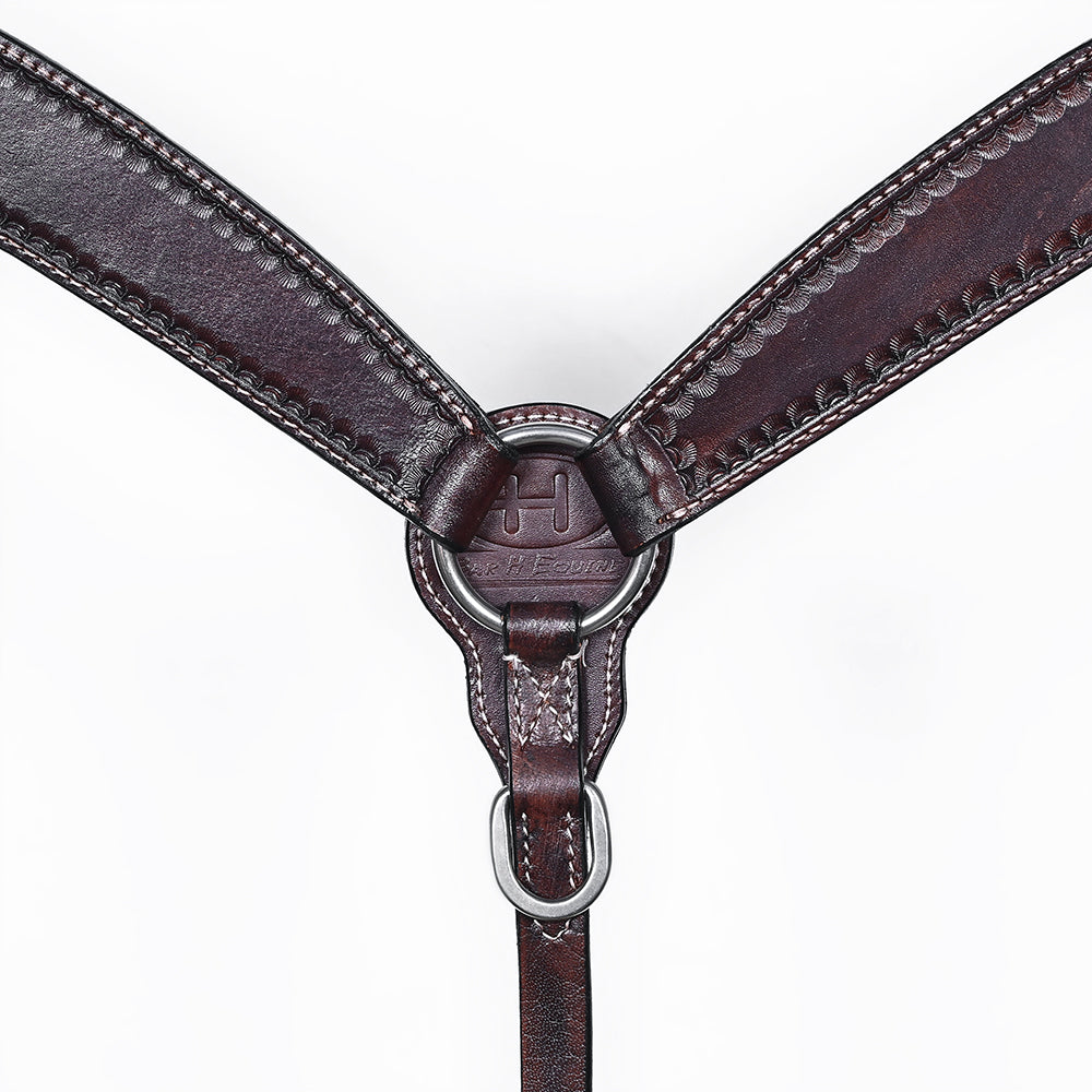 BER412-Western Leather Breast Collar