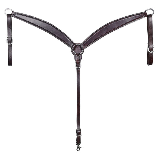 BER412-Western Leather Breast Collar