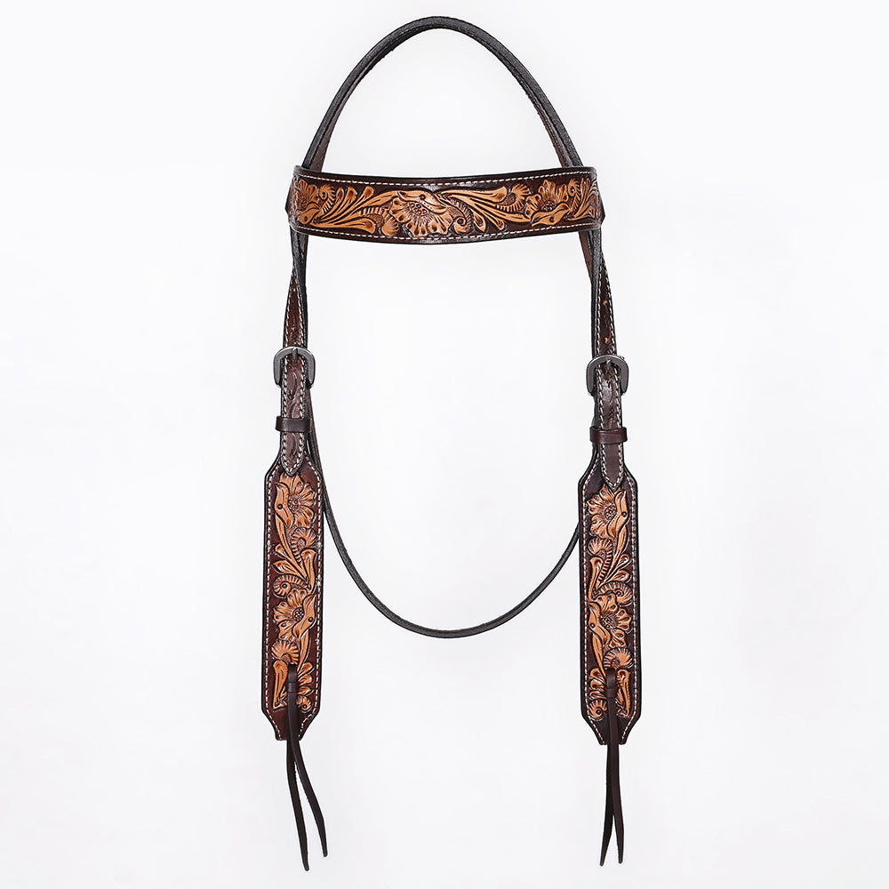 BER458-Western Leather Headstall