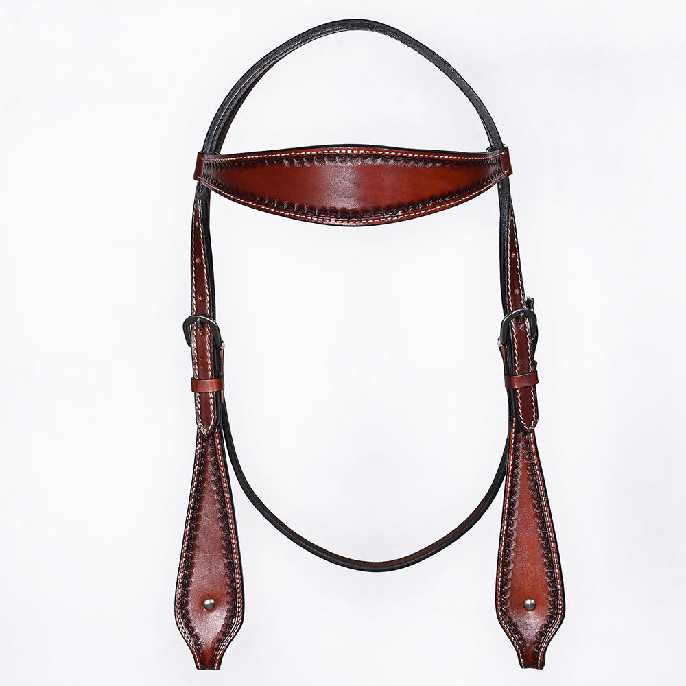 BER459-Western Leather Headstall