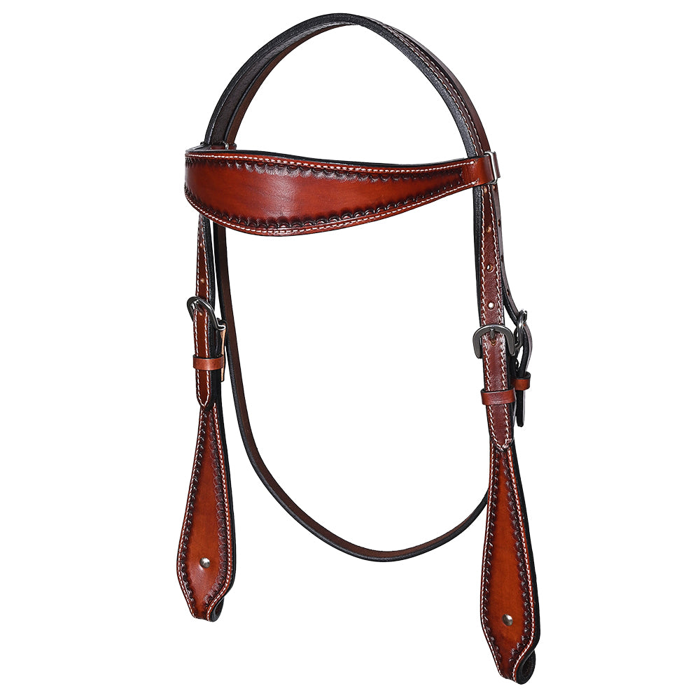 BER459-Western Leather Headstall