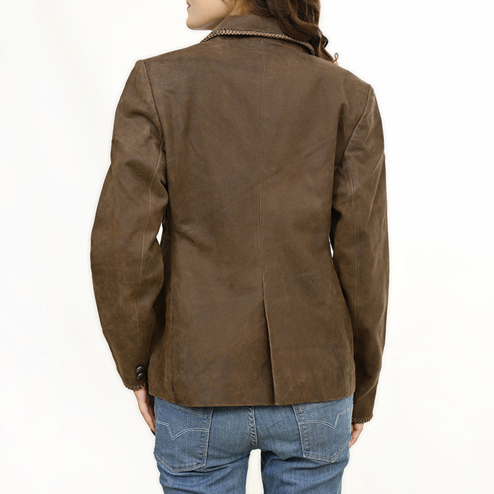 ADBZ057 Genuine Leather Women shirt Blazer jacket