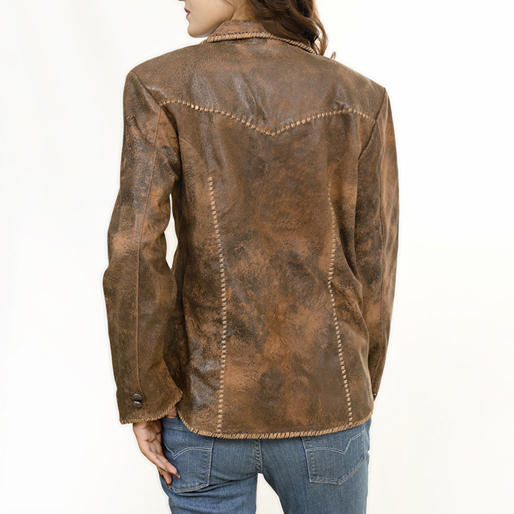 ADBZ059 Genuine Leather Women shirt Blazer jacket