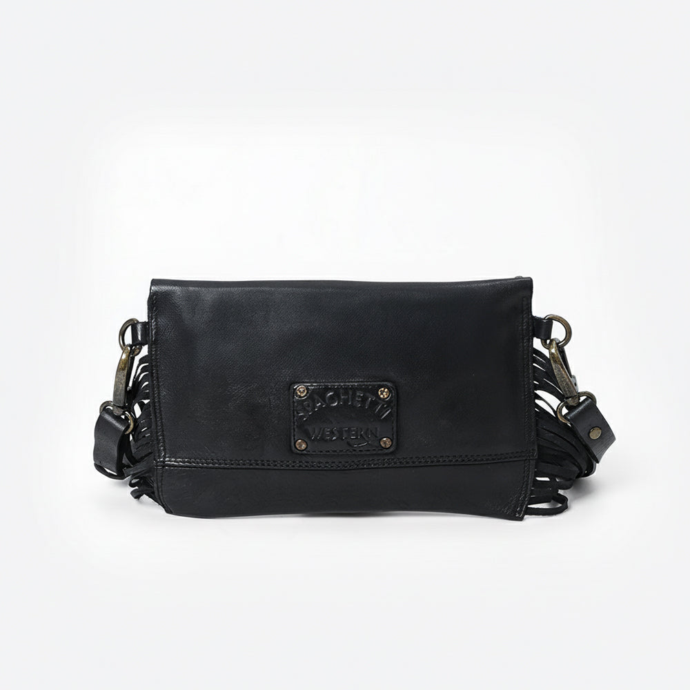 SWC147 Compact Leather Fringes Crossbody