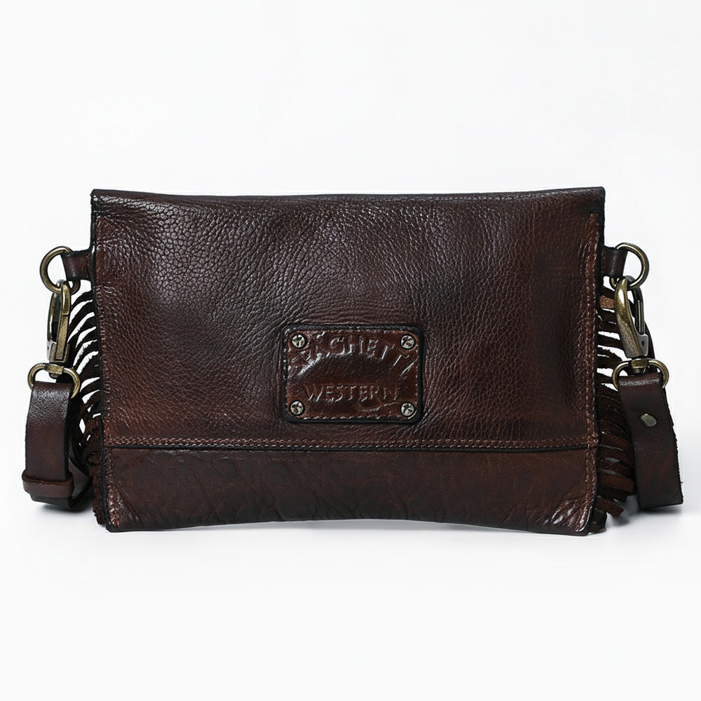 SWC147 Compact Leather Fringes Crossbody