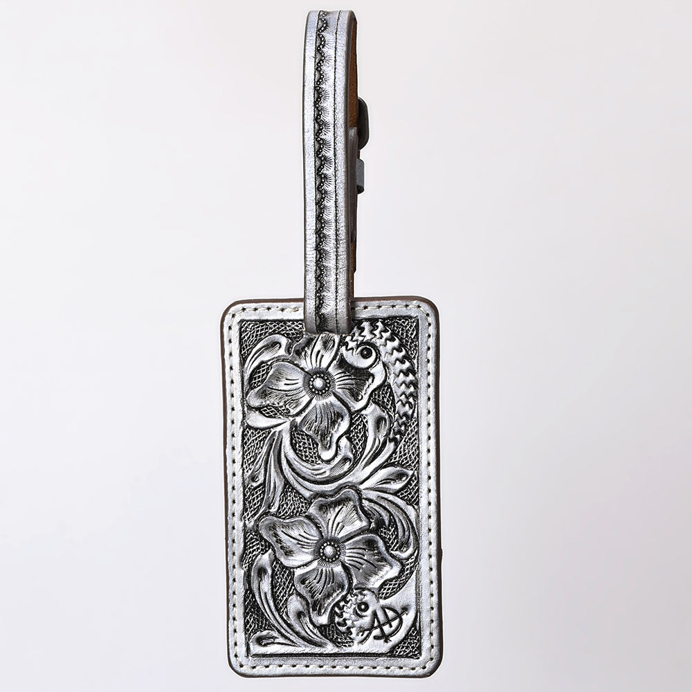 ADBG1462 American Darling Western Leather Hand-Tooled Card Holder with Strap - Genuine Leather Travel ID Tag