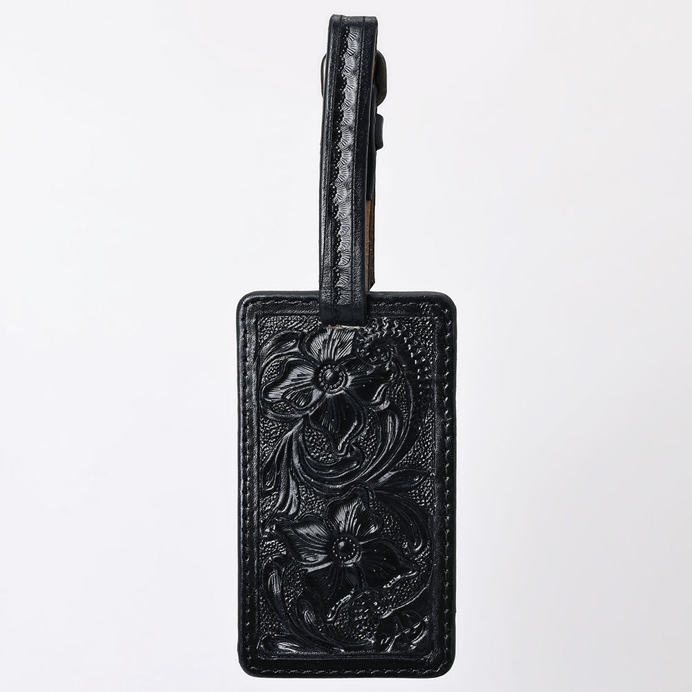 ADBG1462 American Darling Western Leather Hand-Tooled Card Holder with Strap - Genuine Leather Travel ID Tag