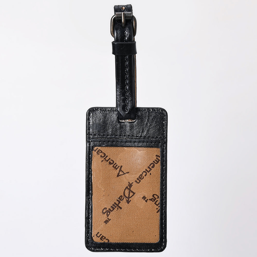 ADBG1462 American Darling Western Leather Hand-Tooled Card Holder with Strap - Genuine Leather Travel ID Tag