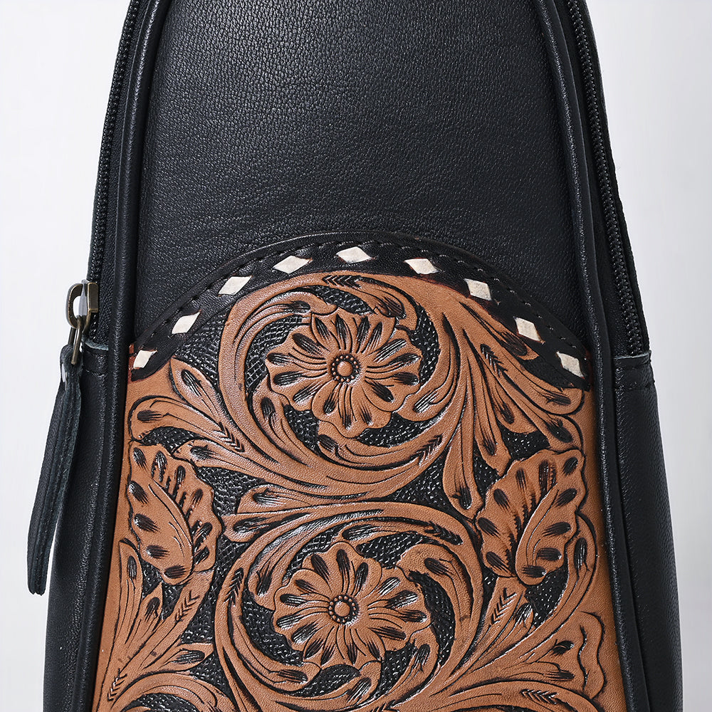 OHG188 Sling Hand Tooled Genuine Western Leather Women Bag