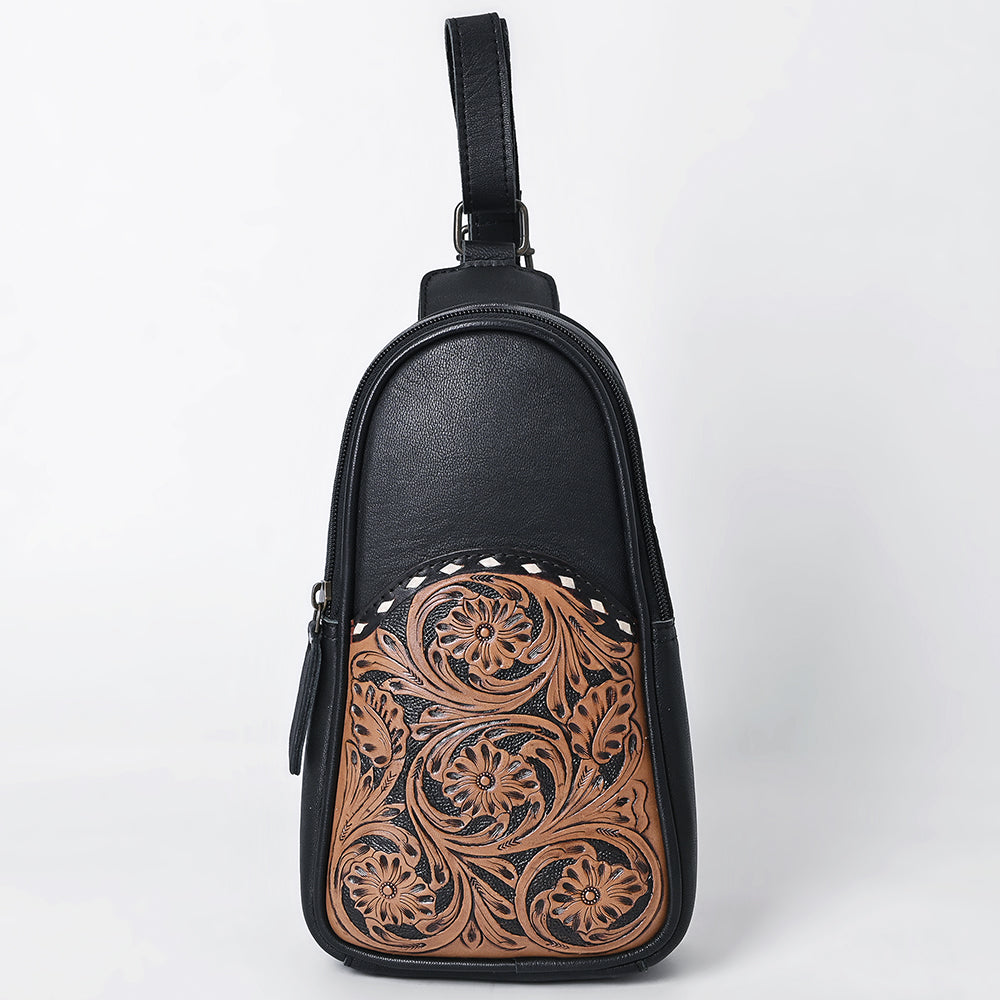 OHG188 Sling Hand Tooled Genuine Western Leather Women Bag