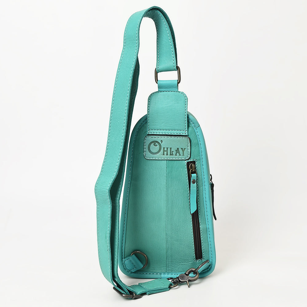 OHG188 Sling Hand Tooled Genuine Western Leather Women Bag