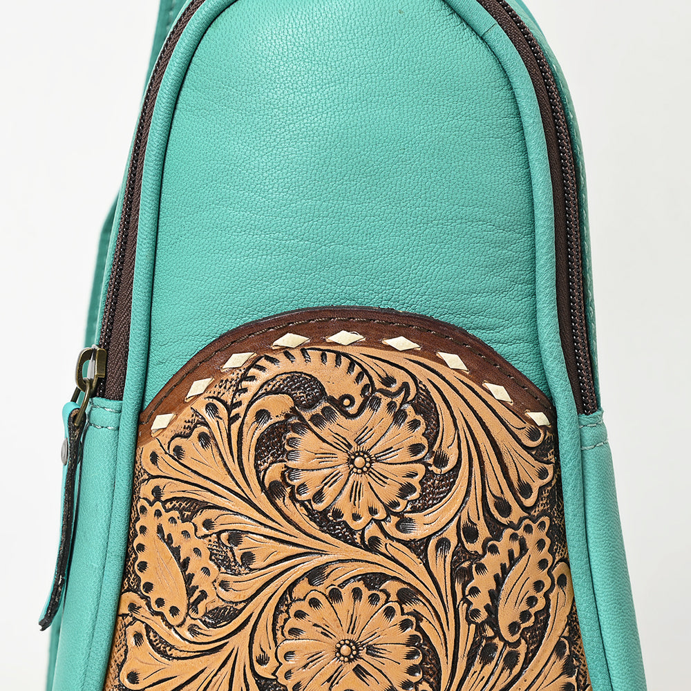 OHG188 Sling Hand Tooled Genuine Western Leather Women Bag