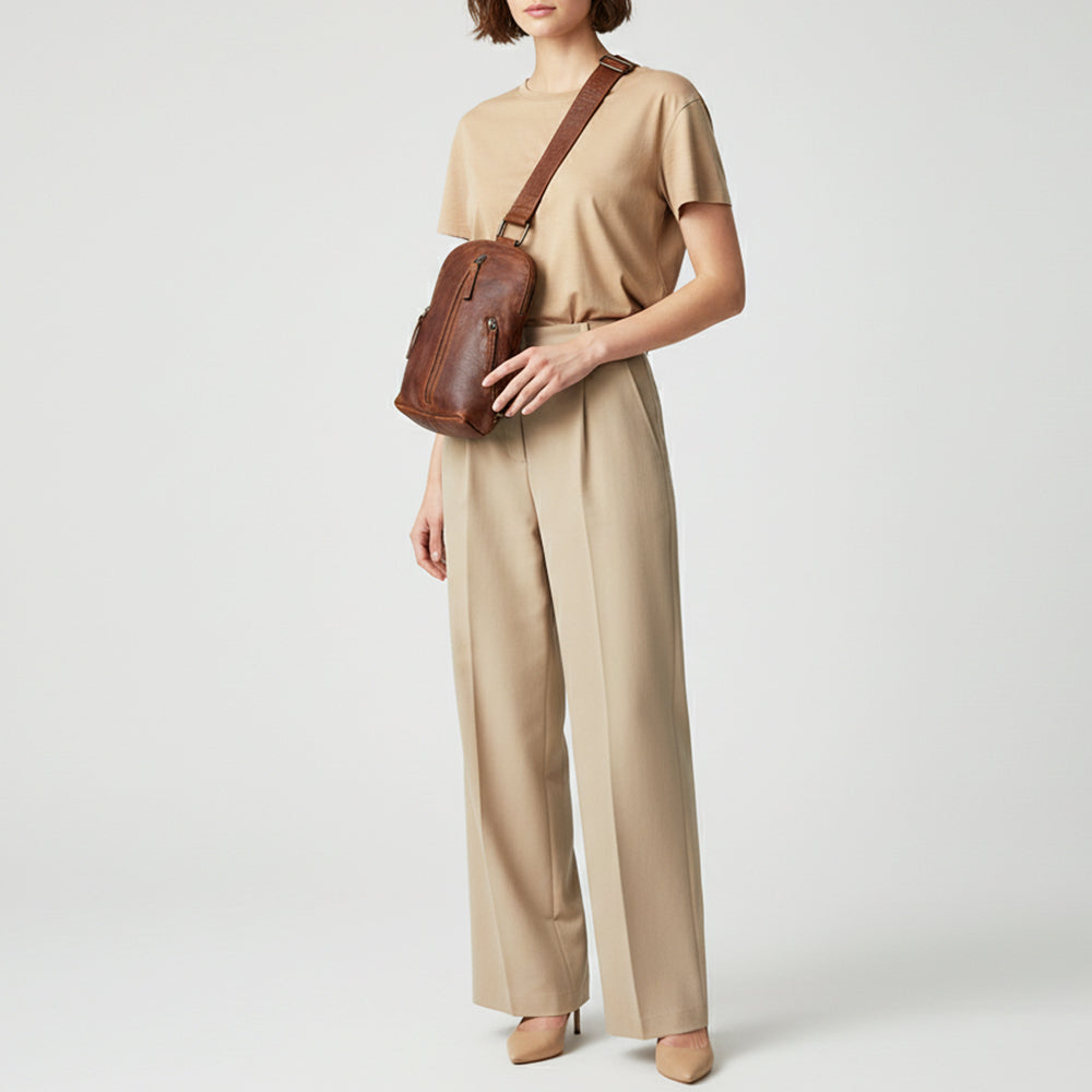SWM104 Montaro - Leather Professional Sling Bag