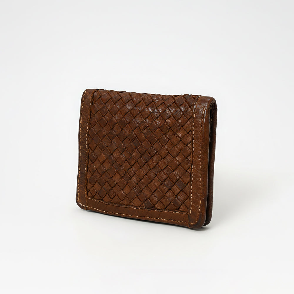 SWM111 Cavellia - Leather Woven Wallet
