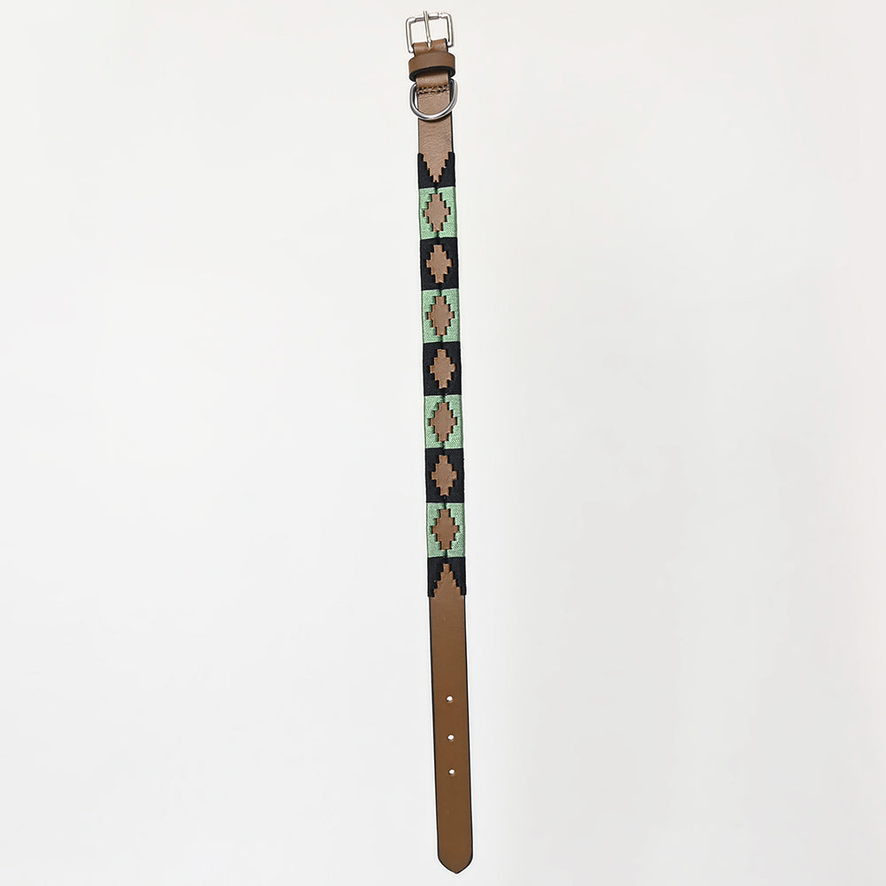 BEG101-Western Leather Dog Collar