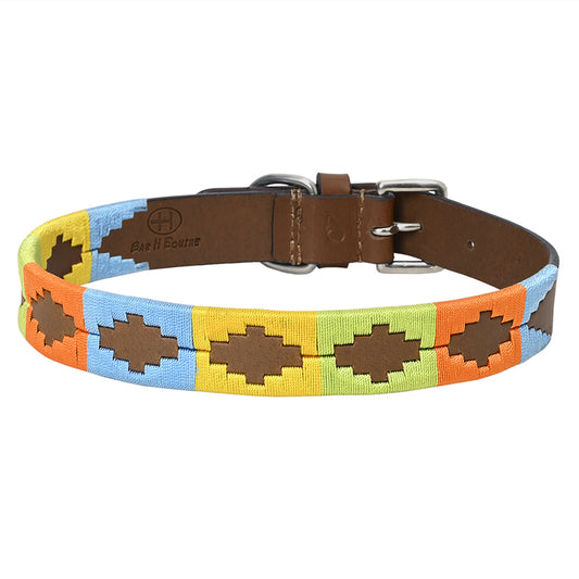 BEG102-Western Leather Dog Collar