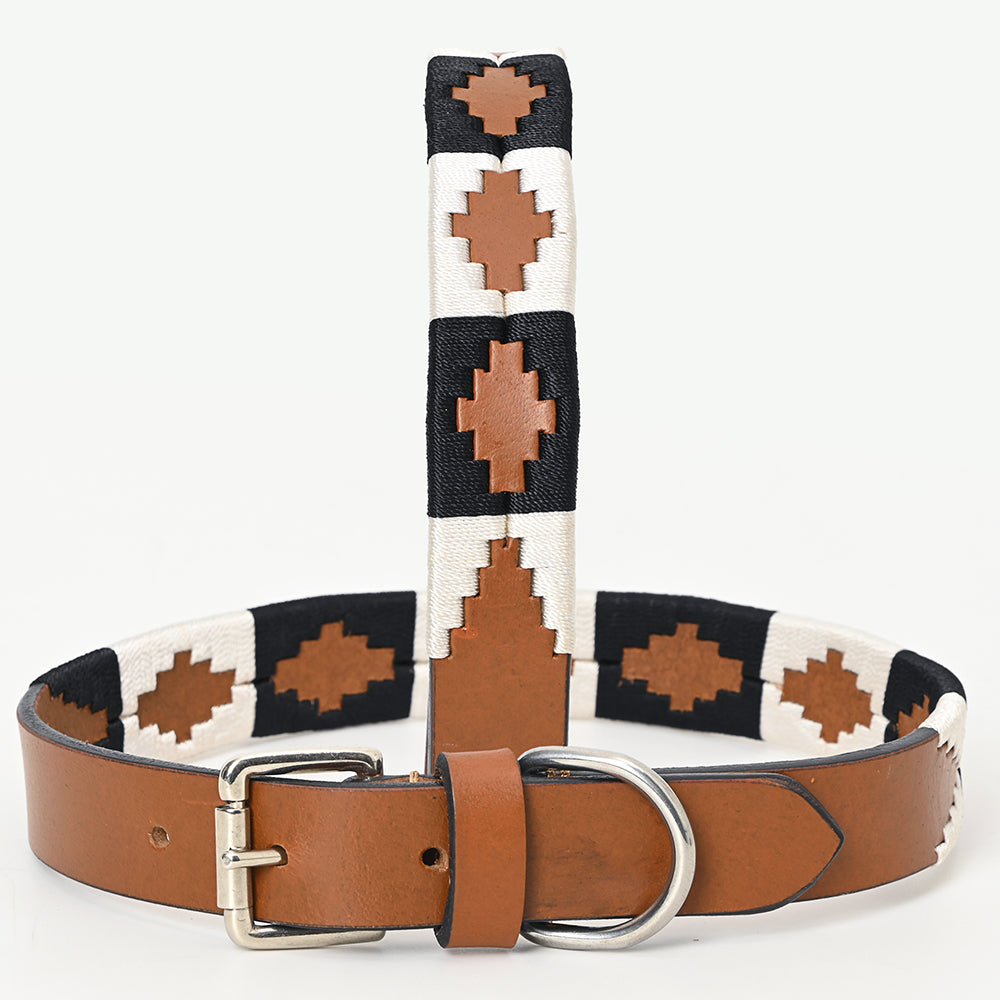 BEG103-Western Leather Dog Collar