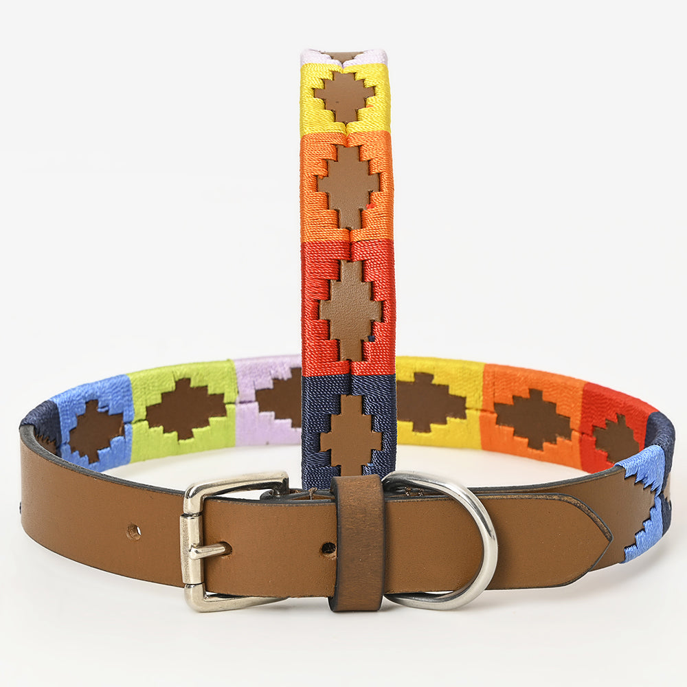 BEG104-Western Leather Dog Collar
