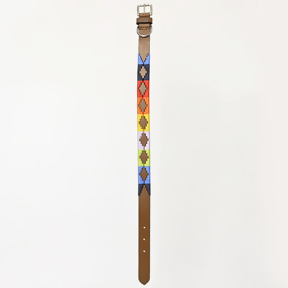BEG104-Western Leather Dog Collar