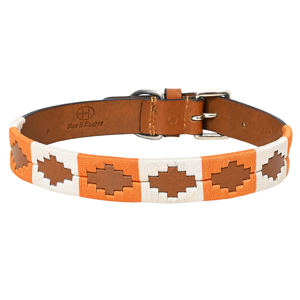 BEG105-Western Leather Dog Collar