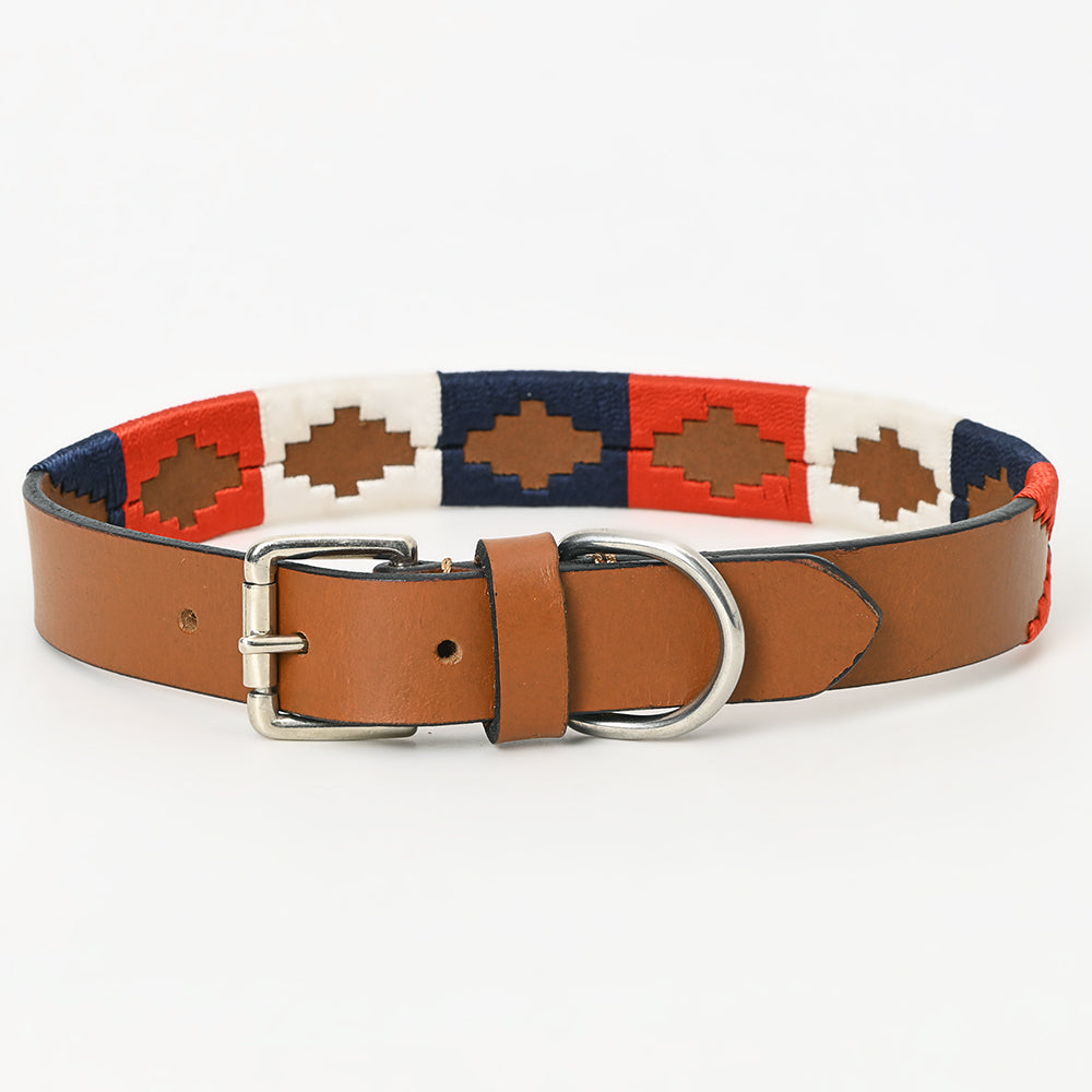 BEG107-Western Leather Dog Collar