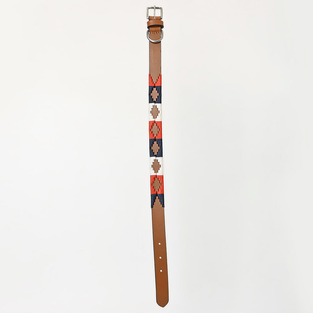 BEG107-Western Leather Dog Collar