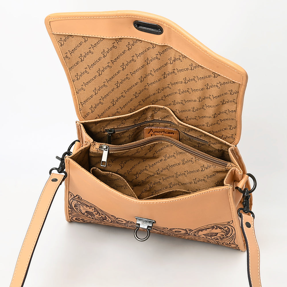ADBGZ841 Hand-Tooled Genuine Leather Western Tote Bag - American Darling