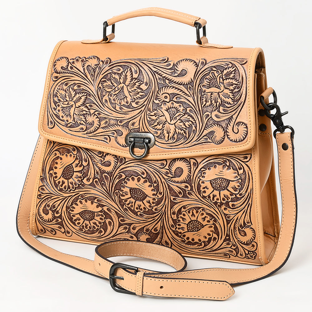ADBGZ841 Hand-Tooled Genuine Leather Western Tote Bag - American Darling