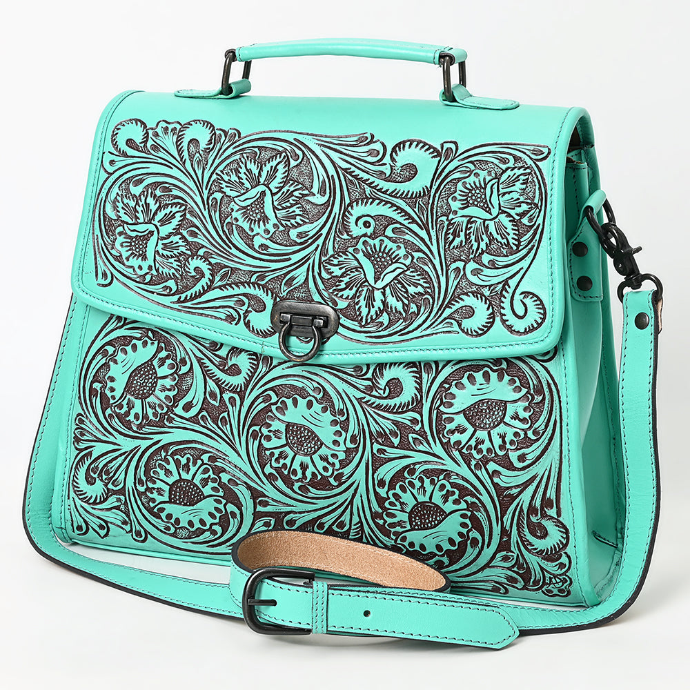 ADBGZ841 Hand-Tooled Genuine Leather Western Tote Bag - American Darling