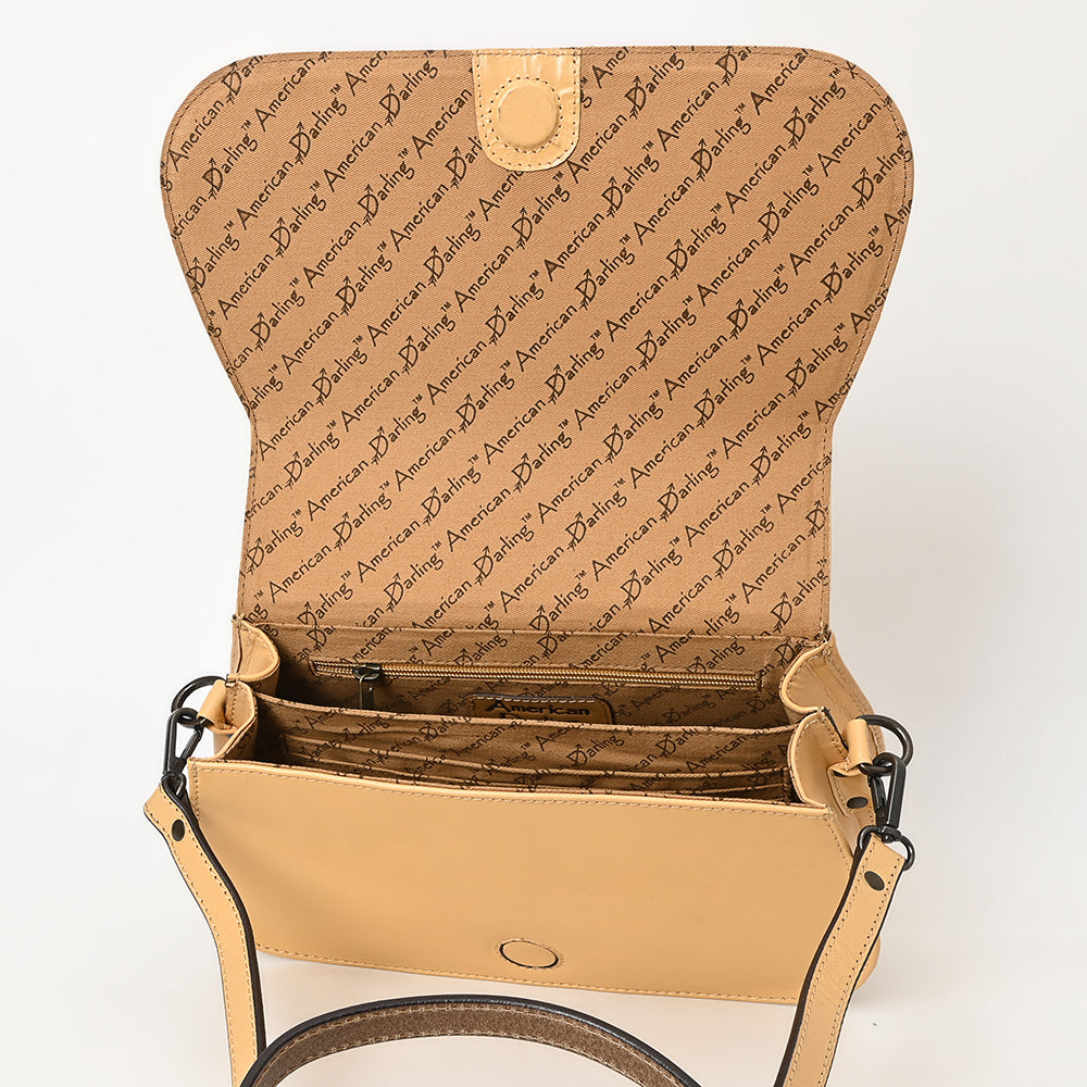 ADBGZ845 Hand-Tooled Genuine Leather Western Crossbody Bag - American Darling