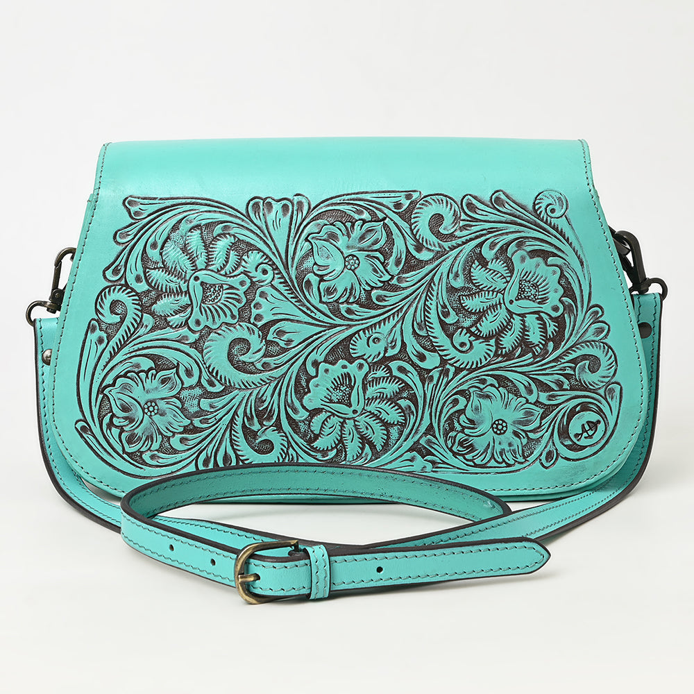 ADBGZ845 Hand-Tooled Genuine Leather Western Crossbody Bag - American Darling