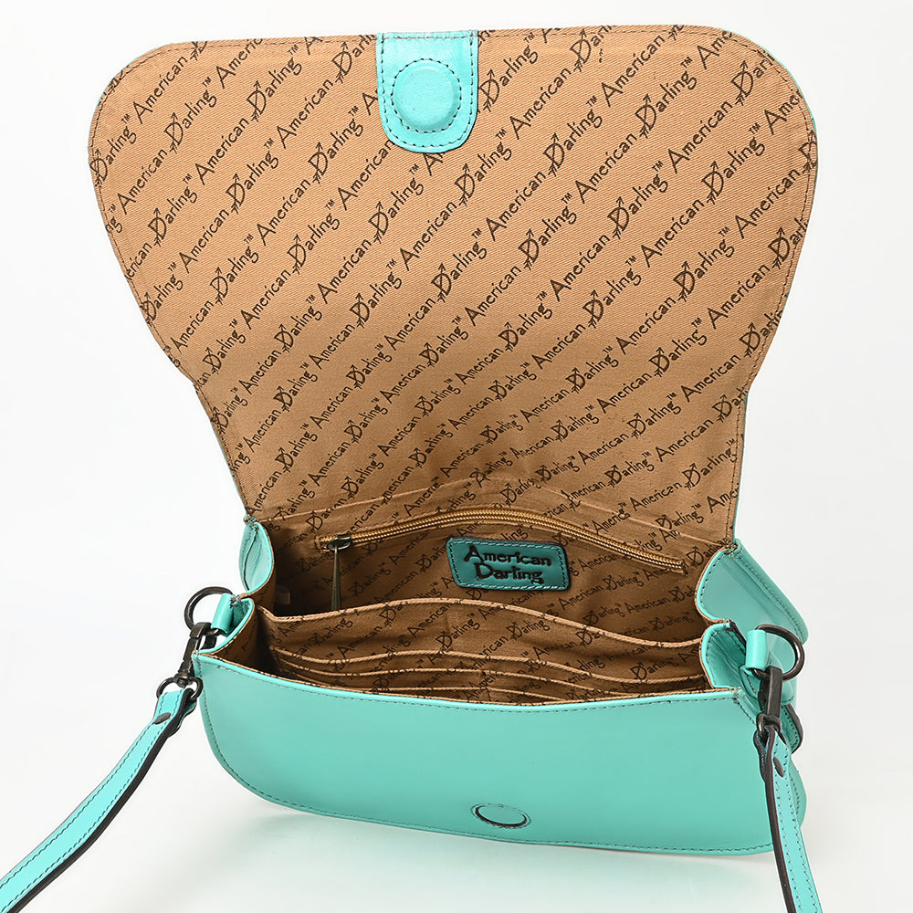 ADBGZ845 Hand-Tooled Genuine Leather Western Crossbody Bag - American Darling