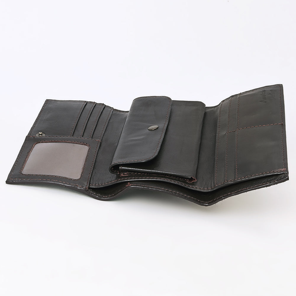 ADBGZ848 Hand-Tooled Leather & Cowhide Women Western Wallet American Darling