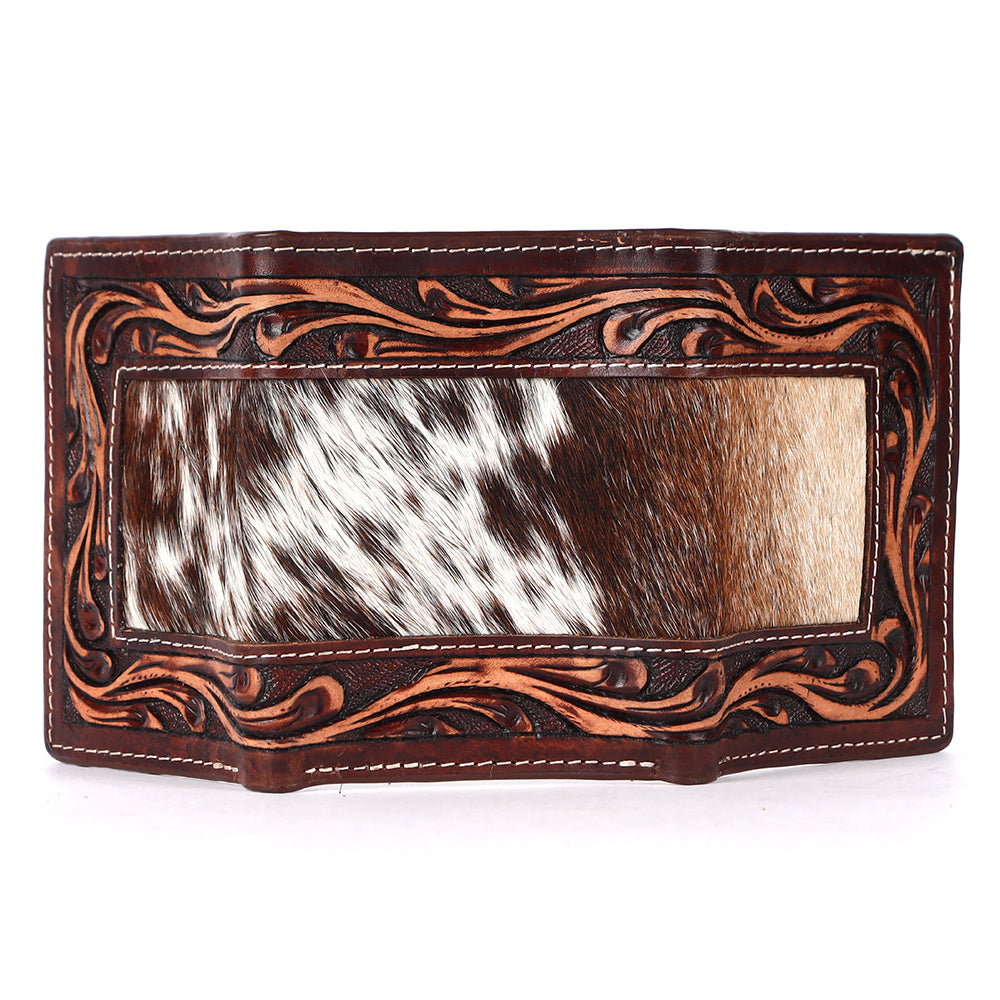 BEBGM165-Western Leather Trifold Wallet
