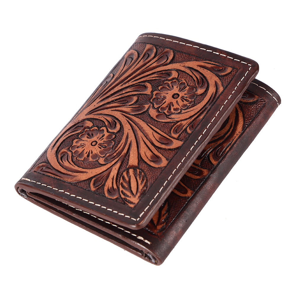 BEBGM168-Western Leather Trifold Wallet