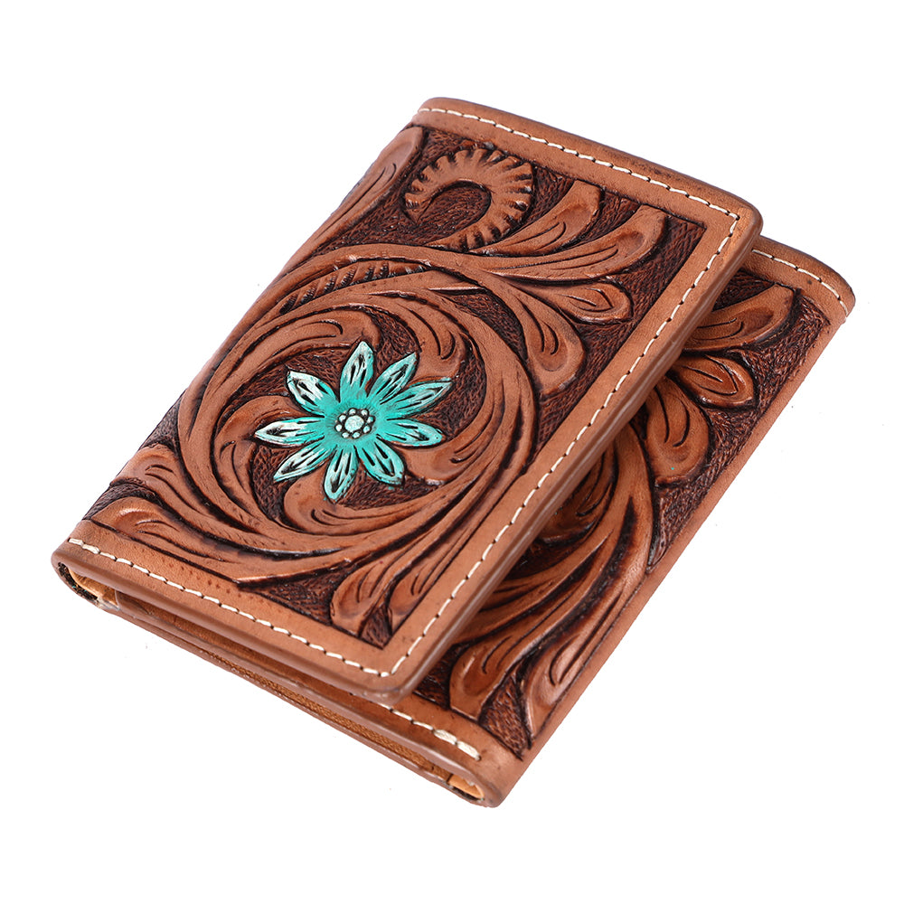 BEBGM171-Western Leather Trifold Wallet