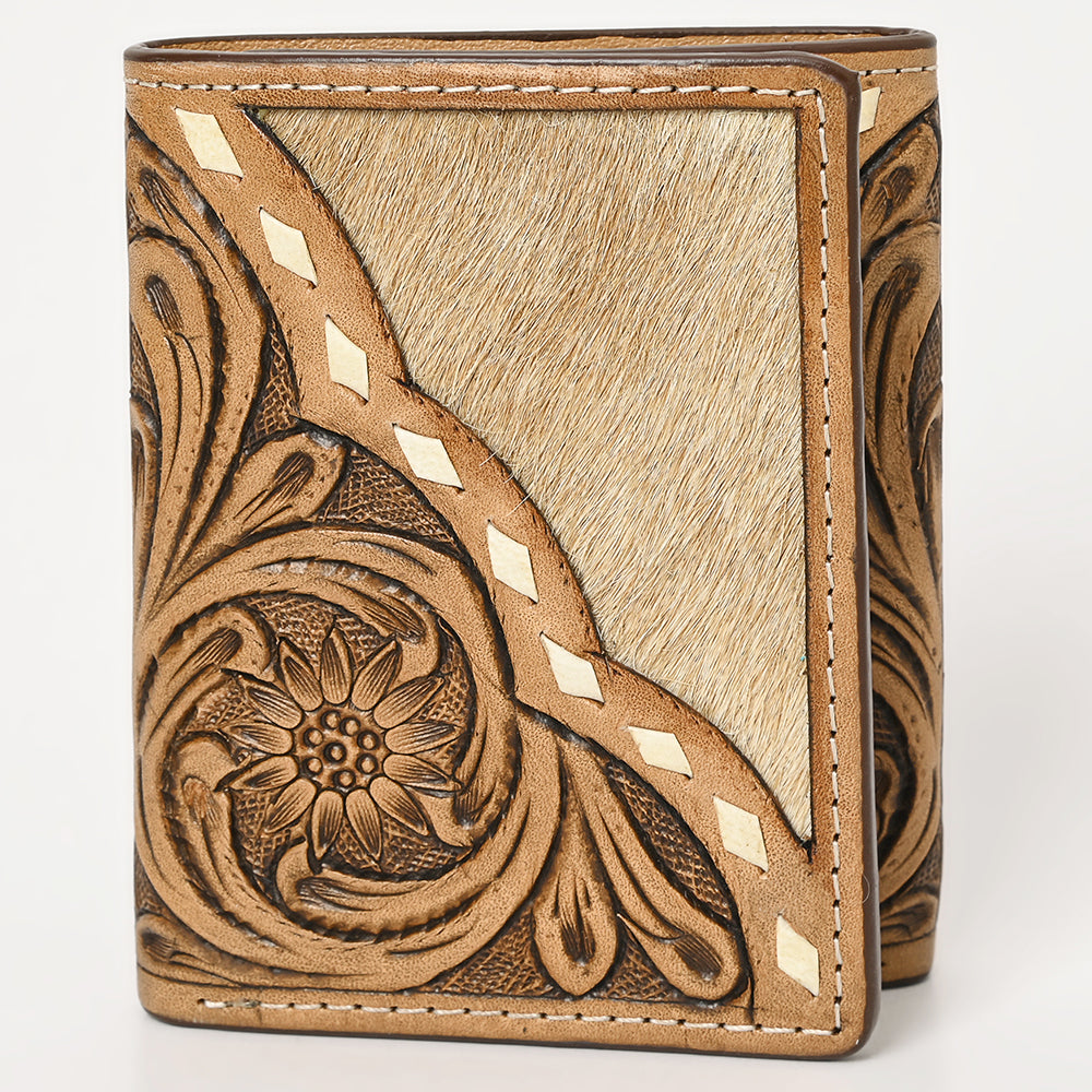 BEBGM182-Western Leather Trifold Wallet