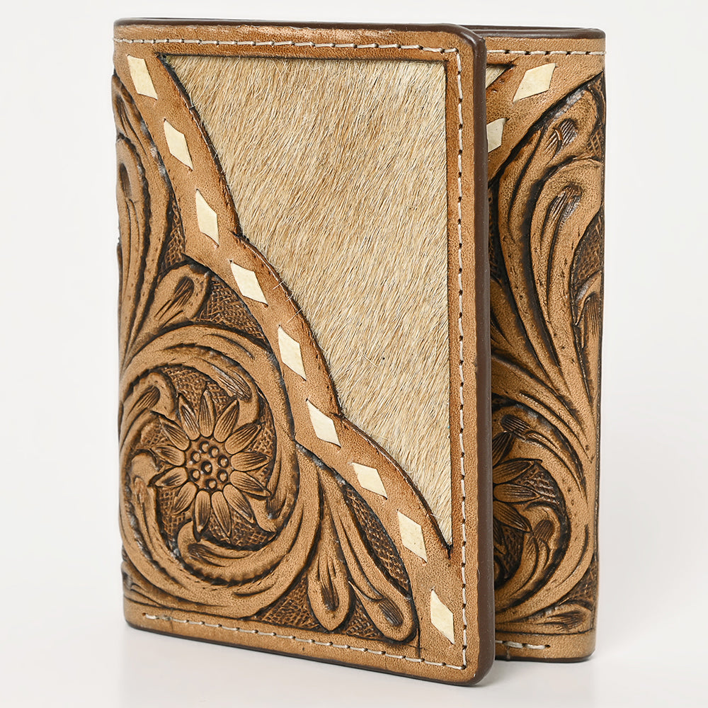 BEBGM182-Western Leather Trifold Wallet