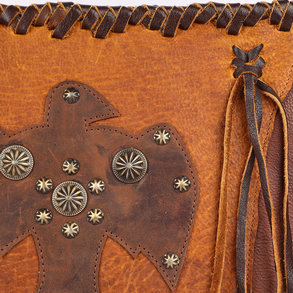 ADBGM422 Thunderbird Leather Hobo Bag with Fringe & Concho Accents - American Darling