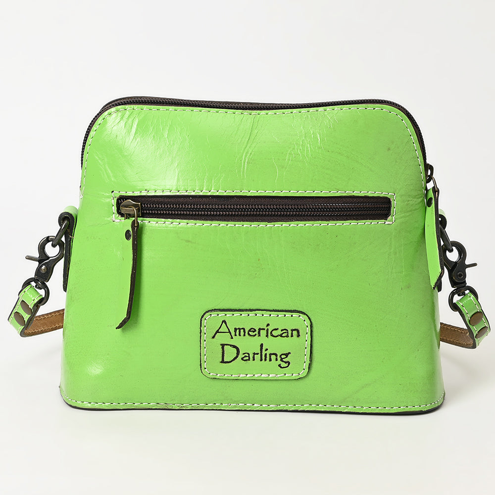ADBG769 Western Tooled Leather Crossbody with Longhorn Design American Darling