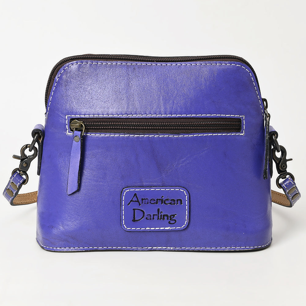 ADBG769 Western Tooled Leather Crossbody with Longhorn Design American Darling