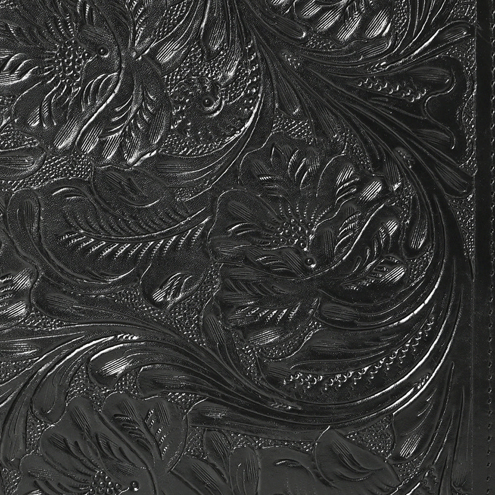 ADBG1232 American Darling Western Hand-Tooled Leather Portfolio Bag - Floral Carved Genuine Leather Case