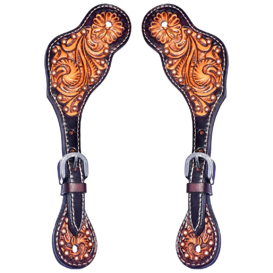 BER195-Western American Leather Spur Strap