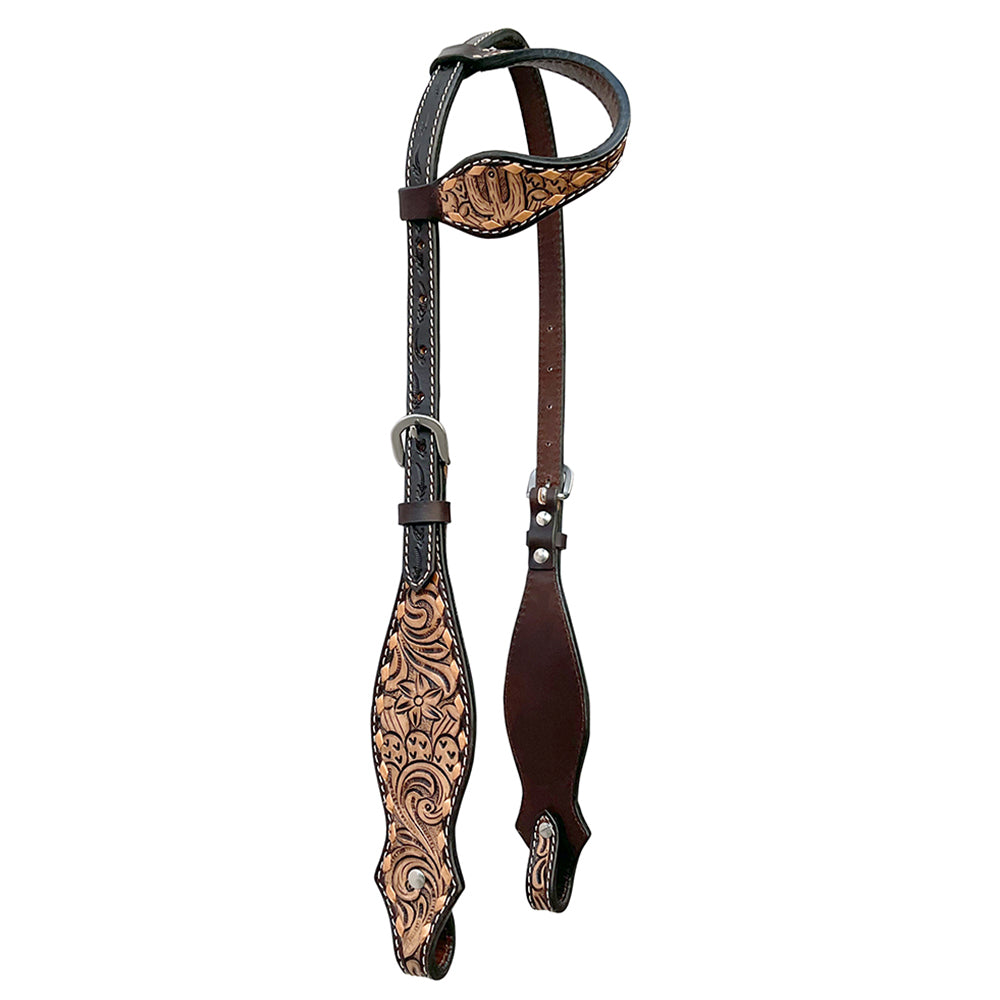 BER416-Western Leather One Ear Headstall