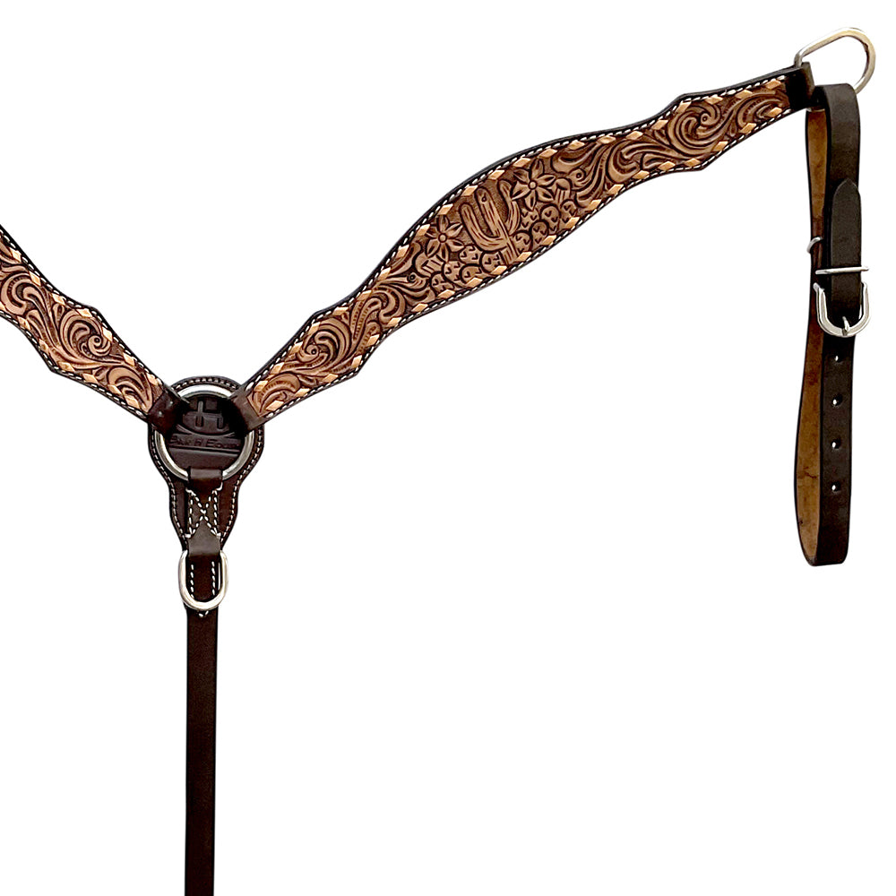 BER416-Western Leather Breast Collar