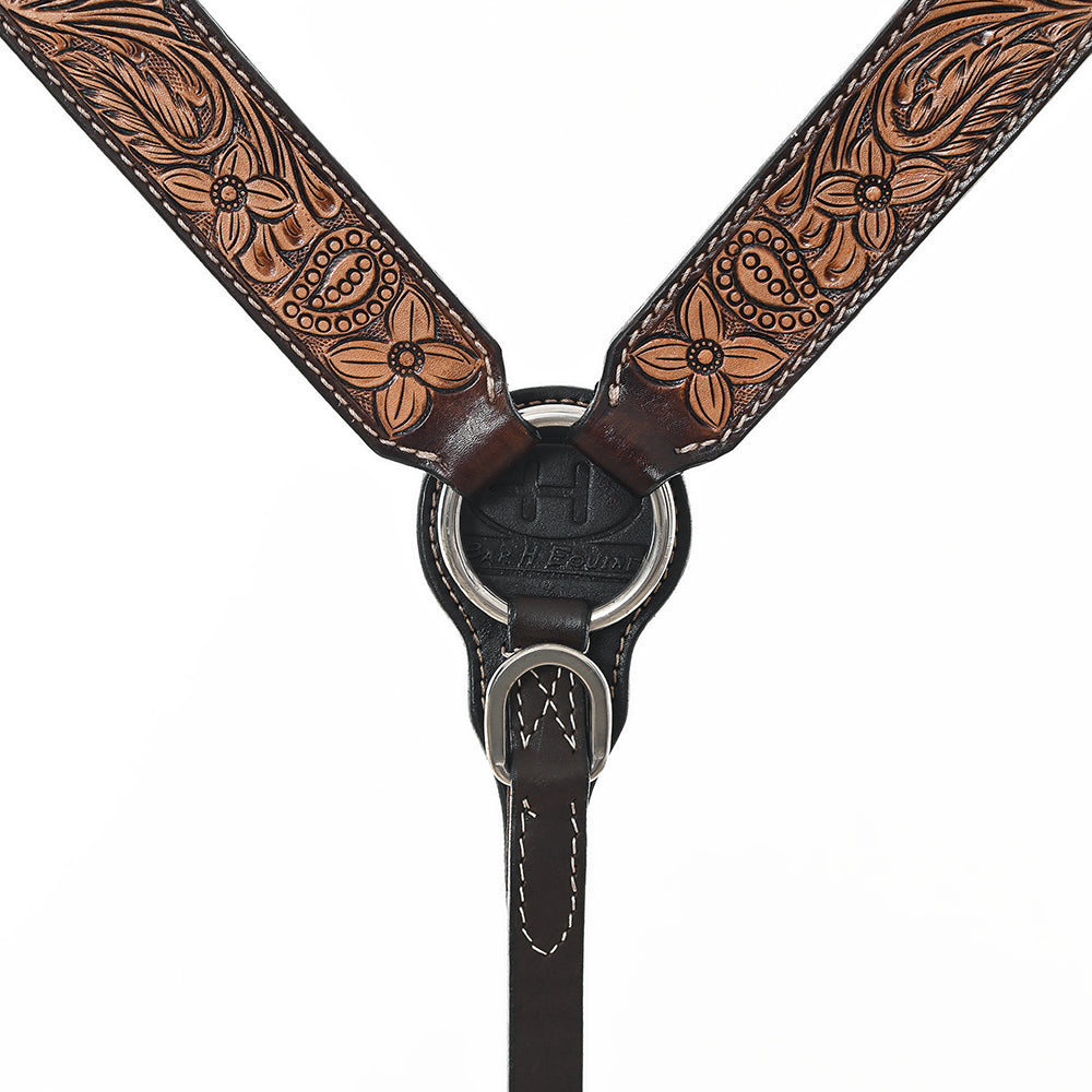 BER422-Western Leather Breast Collar