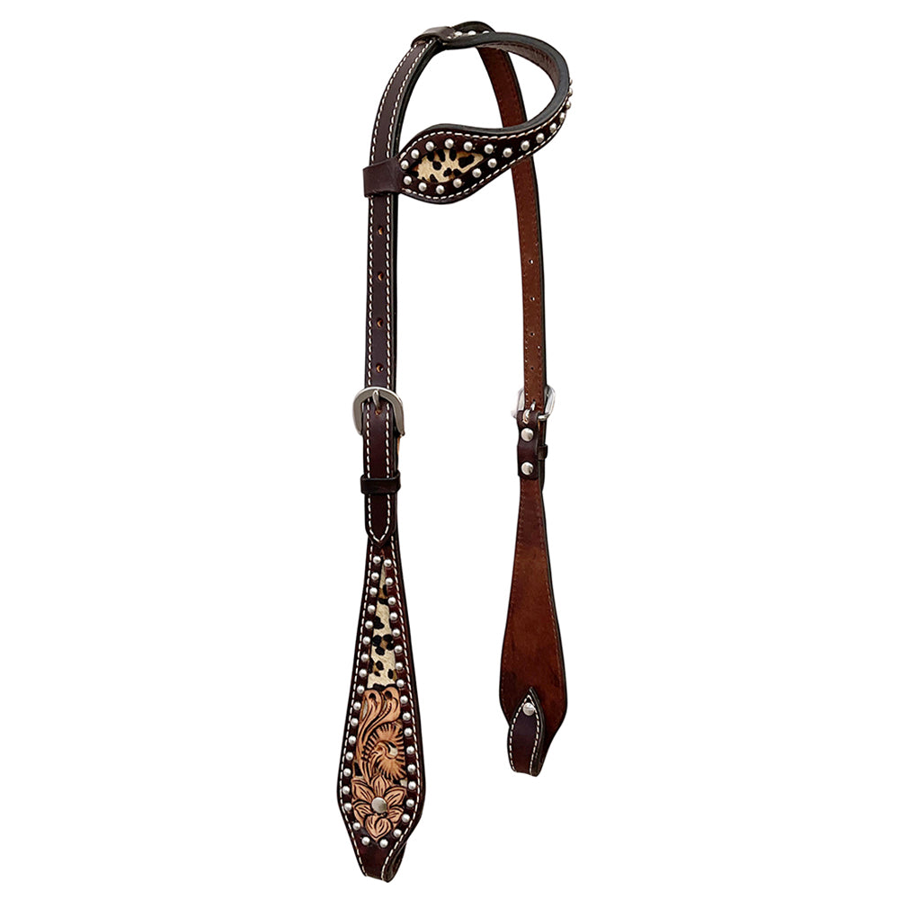 BER444-Western Leather One Ear Headstall