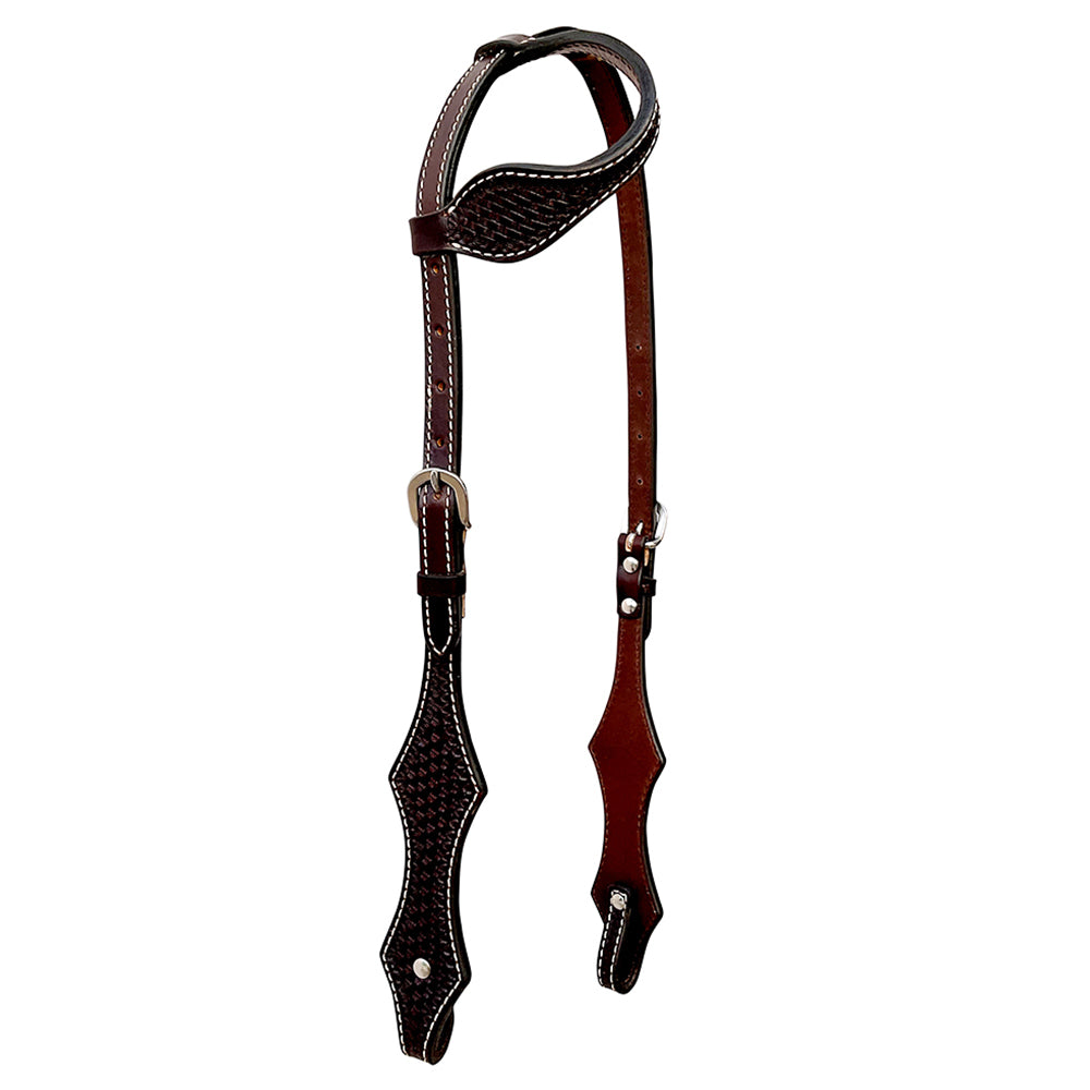 BER411-Western Leather One Ear Headstall