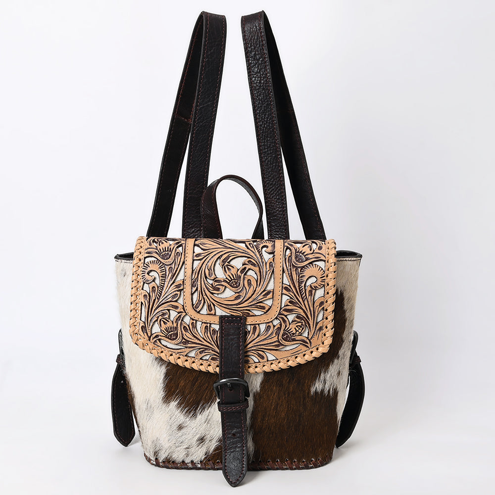 ADBGZ864 Backpack Hand Tooled Hair-on Genuine Leather women bag western handbag purse