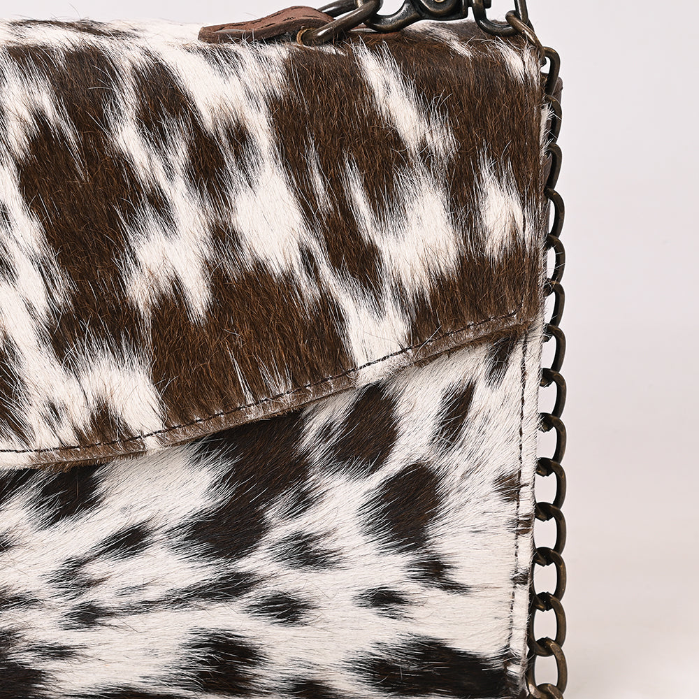 ADBG1489 American Darling Hair-On Cowhide Envelop Bag - Genuine Leather Western Crossbody Purse